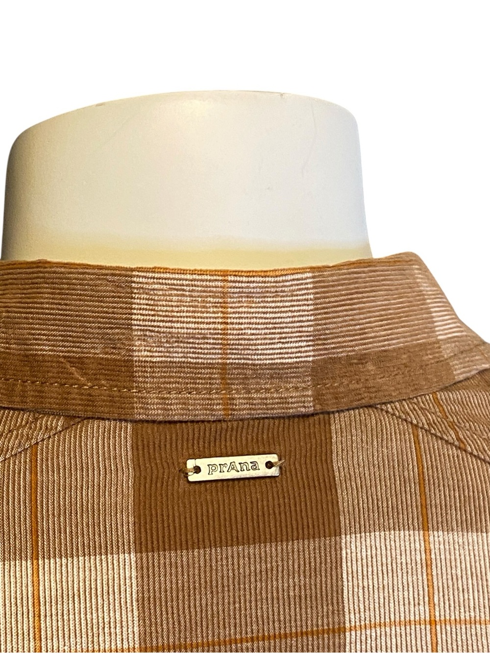 PrAna Porter Park Plaid Organic Cotton Flannel Shirt Shacket Women’s Size XL - Picture 6 of 15